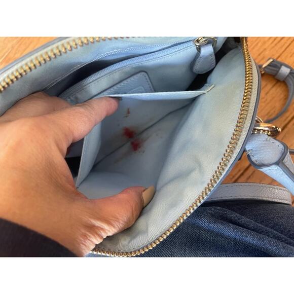 Coach 34090 Cora Domed Satchel Bag purse (900 | eBay Coach 34090 baby blue Cora Domed Satchel Bag purse (900